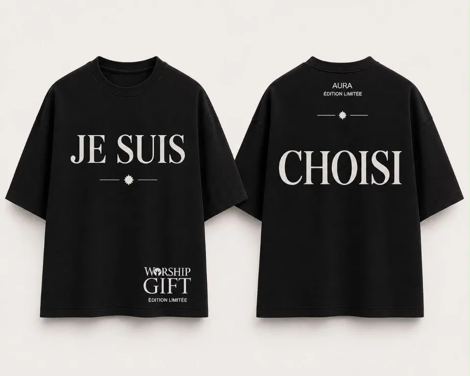 Tee-shirt JE SUIS CHOISI — édition limitée Worship Gift